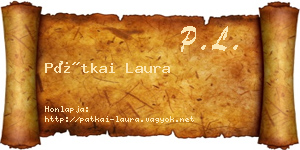 Pátkai Laura névjegykártya